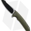 WE Knife Co. 617C Liner Lock Flipper Knife Green G-10 (3.8" Black, Satin)