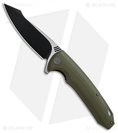 WE Knife Co. 617C Liner Lock Flipper Knife Green G-10 (3.8" Black, Satin) 1 WE Knife Co. 617C Liner Lock Flipper Knife Green G-10 (3.8" Black, Satin)