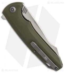 WE Knife Co. 617D Liner Lock Flipper Knife Green G-10 (3.8" Satin) -We Knife Co Shop WE knife co 617D green G10 satin BHQ 51707 er side