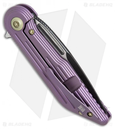 WE Knife Co. 616A Resonance Frame Lock Knife Purple Titanium (3.1" Black, Satin) 3 WE Knife Co. 616A Resonance Frame Lock Knife Purple Titanium (3.1" Black, Satin) - Image 3