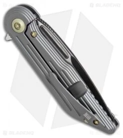 WE Knife Co. 616E Resonance Frame Lock Knife Gray Titanium (3.1" Black, Satin) -We Knife Co Shop WE knives 616E Resonance gray ti black sw BHQ 51871 er side