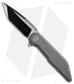 WE Knife Co. 616E Resonance Frame Lock Knife Gray Titanium (3.1" Black, Satin)