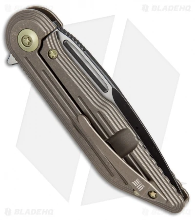WE Knife Co. 616G Resonance Frame Lock Knife Bronze Titanium (3.1" Black, Satin) 3 WE Knife Co. 616G Resonance Frame Lock Knife Bronze Titanium (3.1" Black, Satin) - Image 3