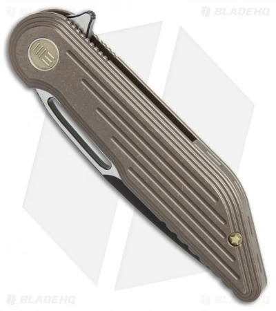 WE Knife Co. 616G Resonance Frame Lock Knife Bronze Titanium (3.1" Black, Satin) 2 WE Knife Co. 616G Resonance Frame Lock Knife Bronze Titanium (3.1" Black, Satin) - Image 2