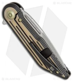 WE Knife Co. 616L Resonance Frame Lock Knife Black/Gold Ti (3.1" Stonewash) -We Knife Co Shop WE knives 616L Resonance black gold ti sw satin BHQ 51878 er side