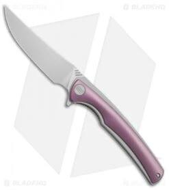 WE Knife Co. 704A Liner Lock Knife Purple Ti (3.6" Hand Rubbed)