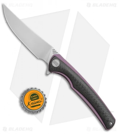 WE Knife Co. 704CF-A Liner Lock Knife Carbon Fiber/Purple Ti (3.6" Hand Rubbed) 4 WE Knife Co. 704CF-A Liner Lock Knife Carbon Fiber/Purple Ti (3.6" Hand Rubbed) - Image 4