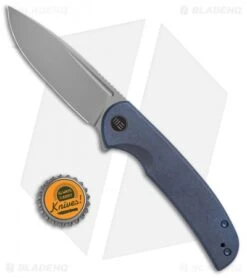 WE Knife Co. Beacon Frame Lock Knife Blue Titanium (3.5" Bead Blast) -We Knife Co Shop We Knife Co Beacon Frame Lock Blue Titanium 3in 5cm Bead Blast BHQ 138567 td size