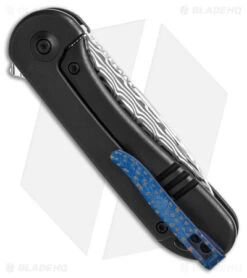 WE Knife Co. Elementum Frame Lock Black Titanium (3" Damascus) -We Knife Co Shop We Knife Co Elementum Frame Lock Black Ti 3in Damascus BHQ 138575 td side