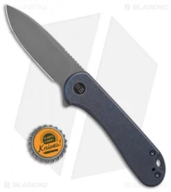 WE Knife Co. Elementum Frame Lock Blue Titanium (3" Stonewash 20CV) -We Knife Co Shop We Knife Co Elementum Frame Lock Blue Ti 3in Stonewash 20CV BHQ 138572 td size
