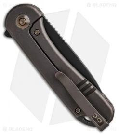 WE Knife Co. Elementum Frame Lock Bronze Titanium (3" Black Stonewash 20CV) -We Knife Co Shop We Knife Co Elementum Frame Lock Bronze Ti 3in Black Stonewash 20CV BHQ 138585 td side