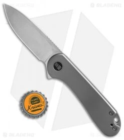 WE Knife Co. Elementum Frame Lock Gray Titanium (3" Satin 20CV) -We Knife Co Shop We Knife Co Elementum Frame Lock Gray Ti 3in Satin 20CV BHQ 138571 td size
