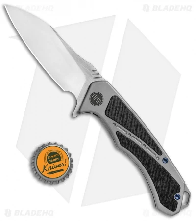 WE Knife Co. Minitor Flipper Knife Gray Ti/CF (3.4" Satin) 801D 4 WE Knife Co. Minitor Flipper Knife Gray Ti/CF (3.4" Satin) 801D - Image 4