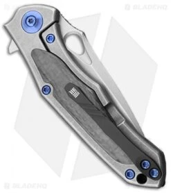 WE Knife Co. Vapor Frame Lock Knife SW Ti/Carbon Fiber (2.95" Stonewash) 804F -We Knife Co Shop We Knife Co Vapor FL SW Ti CF SW 804F BHQ 83820 jr side