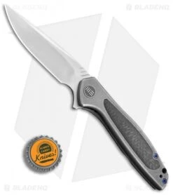 WE Knife Co. Wisp Frame Lock Knife SW Ti/Carbon Fiber (3.2" Satin) 805F -We Knife Co Shop We Knife Co Wisp SW Ti CF satin BHQ 83826 er bottlecap