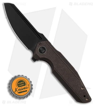 WE Knife Co. StarHawk Frame Lock Knife Bronze Titanium (2.8" Black SW) WE21017-2 4 WE Knife Co. StarHawk Frame Lock Knife Bronze Titanium (2.8" Black SW) WE21017-2 - Image 4