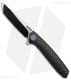 WE Knife Co. 604A Tanto Frame Lock Knife Black Titanium (3.8" Black, Satin)