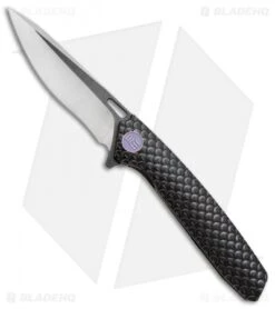 WE Knife Co. 604B Frame Lock Knife Black Titanium (3.8" Satin, Black)