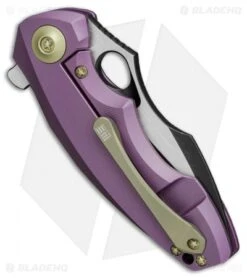 WE Knife Co. 605A Frame Lock Knife Purple Titanium (3" Black, Satin) -We Knife Co Shop we knife co 605A purple ti BHQ 37783 er side jr