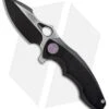 WE Knife Co. 605C Frame Lock Knife Black Titanium (3" Black, Satin)