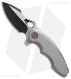 WE Knife Co. 605E Frame Lock Knife Titanium (3" Black, Satin)