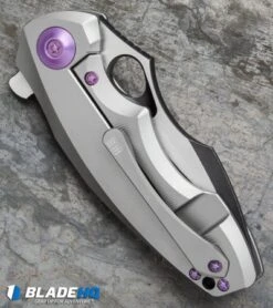 WE Knife Co. 605E Frame Lock Knife Titanium (3" Black, Satin) -We Knife Co Shop we knife co 605E ti BHQ 37787 er side