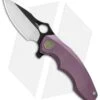 WE Knife Co. 605F Frame Lock Knife Purple Titanium (3" Satin, Black)