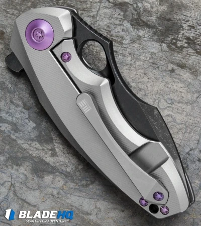 WE Knife Co. 605J Frame Lock Knife Gray Titanium (3" Satin, Black) 3 WE Knife Co. 605J Frame Lock Knife Gray Titanium (3" Satin, Black) - Image 3