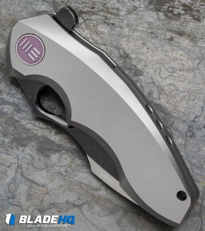 WE Knife Co. 605J Frame Lock Knife Gray Titanium (3" Satin, Black) 2 WE Knife Co. 605J Frame Lock Knife Gray Titanium (3" Satin, Black) - Image 2