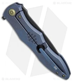 We Knife Co. 613A Frame Lock Knife Blue Titanium (4.2" Black) -We Knife Co Shop we knife co 613A blue ti black BHQ 51333 er side