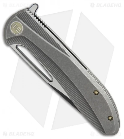 We Knife Co. Cirrus 615H Frame Lock Knife Gray Titanium (3.7" Black/Satin) 2 We Knife Co. Cirrus 615H Frame Lock Knife Gray Titanium (3.7" Black/Satin) - Image 2